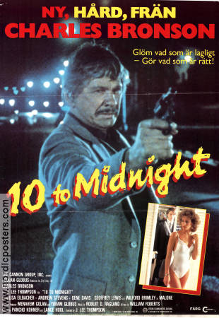 10 to Midnight 1983 poster Charles Bronson Lisa Eilbacher Andrew Stevens J Lee Thompson