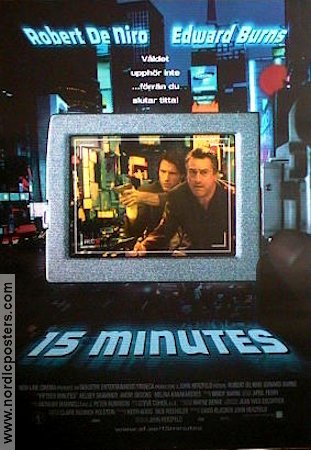 15 Minutes 2001 poster Robert De Niro Edward Burns Charlize Theron