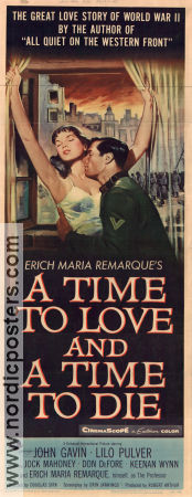 A Time to Love and a Time to Die 1958 poster John Gavin Liselotte Pulver Douglas Sirk Affischen från: Australia