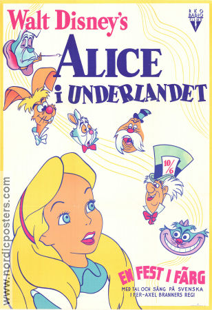 Alice i Underlandet 1951 poster Kathryn Beaumont Clyde Geronimi Animerat