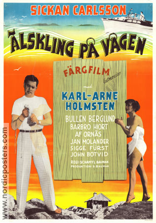 Älskling på vågen 1955 poster Sickan Carlsson Karl-Arne Holmsten Erik Bullen Berglund Schamyl Bauman