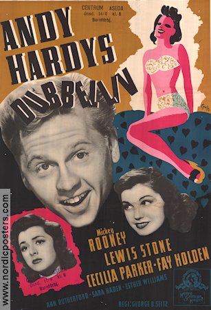 Andy Hardys dubbelliv 1942 poster Mickey Rooney Cecilia Parker Lewis Stone George B Seitz
