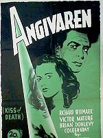 Angivaren 1947 poster Richard Widmark Victor Mature Coleen Gray Henry Hathaway Film Noir