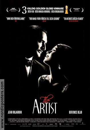 The Artist 2011 poster Jean Dujardin Berenice Bejo Silent movie Michel Hazanavicius
