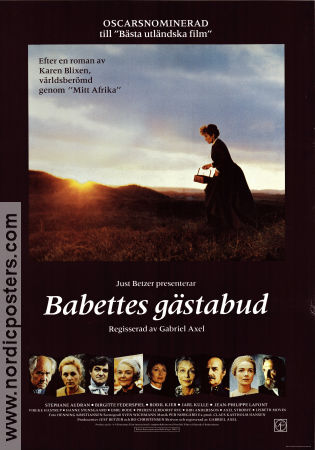 Babettes gästabud 1987 poster Jarl Kulle Gabriel Axel Text: Karen Blixen Danmark