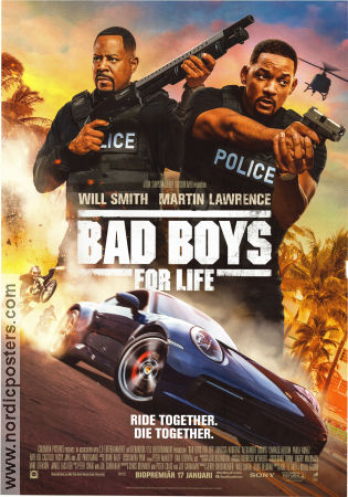 Bad Boys For Life 2020 poster Will Smith Martin Lawrence Vanessa Hudgens Adil El Arbi Poliser Bilar och racing