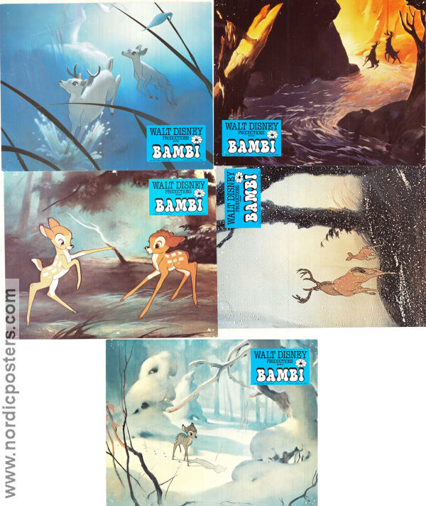 Bambi 1942 lobbykort Hardie Albright James Algar Animerat Musikaler
