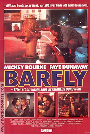 Barfly 1987 poster Mickey Rourke Faye Dunaway