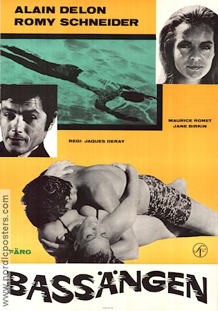 Bassängen 1968 poster Alain Delon Romy Schneider