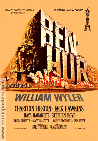 Ben-Hur 1959 poster Charlton Heston Jack Hawkins Stephen Boyd William Wyler Svärd och sandal