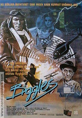 Biggles 1985 poster Peter Cushing Flyg