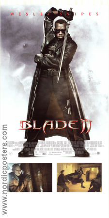 Blade II 2002 poster Wesley Snipes Kris Kristofferson Ron Perlman Guillermo del Toro Vapen