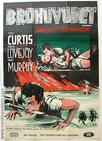 Brohuvudet 1954 poster Tony Curtis Frank Lovejoy Krig Broar