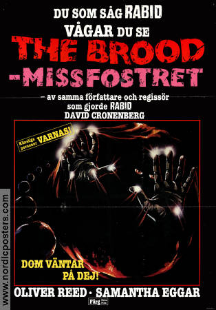 The Brood 1979 poster Oliver Reed Samantha Eggar David Cronenberg