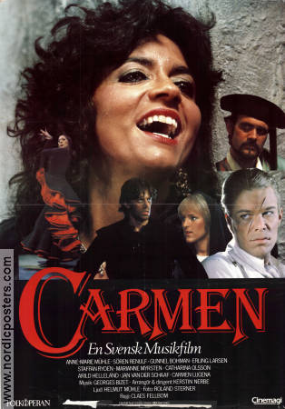 Carmen 1983 poster Anne-Marie Mühle Sören Renulf Claes Fellbom Musik: Georges Bizet