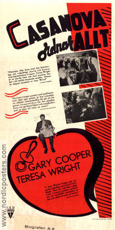 Casanova ordnar allt 1944 poster Gary Cooper Teresa Wright Frank Morgan Sam Wood