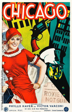 Chicago 1927 poster Phyllis Haver Victor Varconi Frank Urson