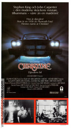 Christine djävulens bil 1983 poster Keith Gordon John Stockwell John Carpenter Text: Stephen King Bilar och racing