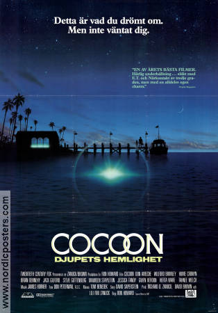 Cocoon 1985 poster Don Ameche Wilford Brimley Steve Guttenberg Ron Howard Skepp och båtar