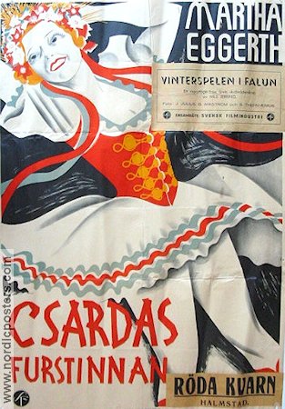 Csardasfurstinnan 1934 poster Martha Eggerth