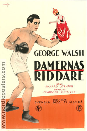 Damernas riddare 1925 poster George Walsh Richard Stanton Boxning
