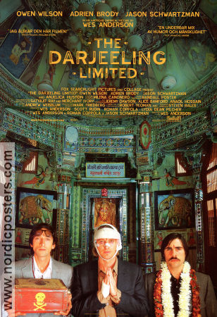 The Darjeeling Limited 2007 poster Owen Wilson Adrien Brody Jason Schwartzman Anjelica Huston Wes Anderson Asien