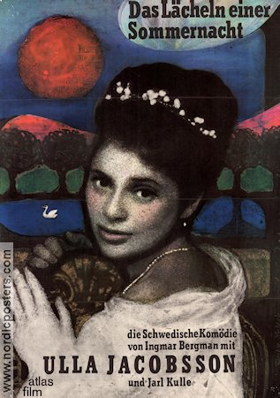 Das Lächeln einer Sommernacht 1956 poster Ulla Jacobsson Gunnar Björnstrand Harriet Andersson Eva Dahlbeck Ingmar Bergman Konstaffischer