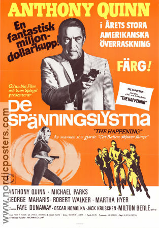 De spänningslystna 1967 poster Anthony Quinn Faye Dunaway Michael Parks Elliot Silverstein