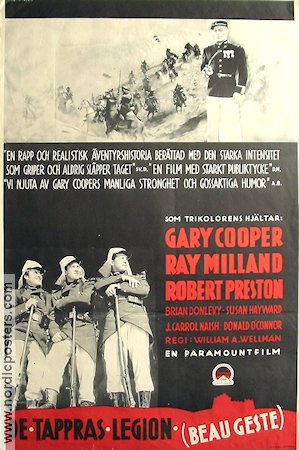 De tappras legion 1939 poster Gary Cooper Ray Milland