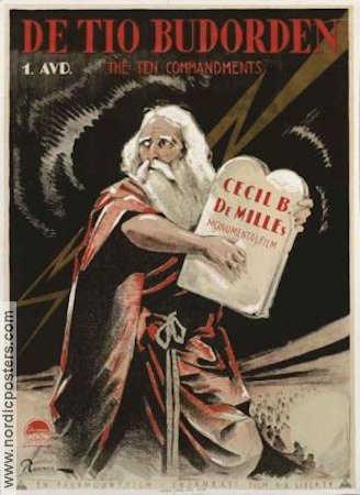 De tio budorden 1923 poster Theodore Roberts Cecil B DeMille