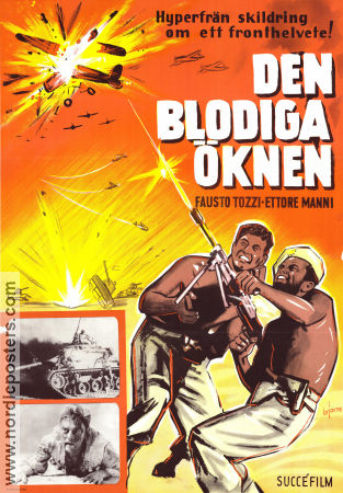 Den blodiga öknen 1954 poster Fausto Tozzi Ettore Manni Monica Clay Duilio Coletti Krig