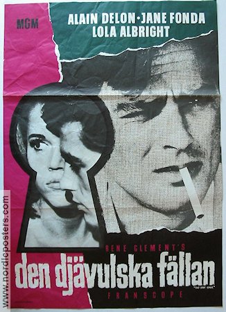 Den djävulska fällan 1964 poster Alain Delon Jane Fonda Rökning