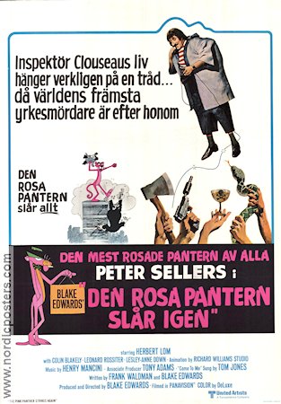 Den Rosa Pantern slår igen 1976 poster Peter Sellers Herbert Lom Lesley-Anne Down Blake Edwards Hitta mer: Pink Panther Poliser Telefoner