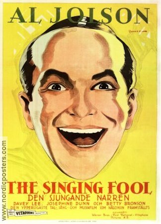 Den sjungande narren 1928 poster Al Jolson
