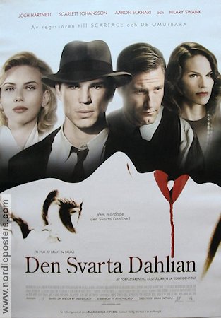 Den svarta Dahlian 2006 poster Josh Hartnett Scarlett Johansson Aaron Eckhart Hilary Swank Brian De Palma