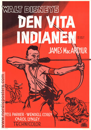 Den vita indianen 1958 poster Fess Parker Wendell Corey Joanne Dru Herschel Daugherty