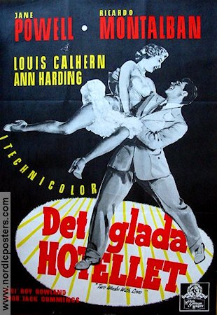 Det glada hotellet 1951 poster Jane Powell Ricardo Montalban Dans