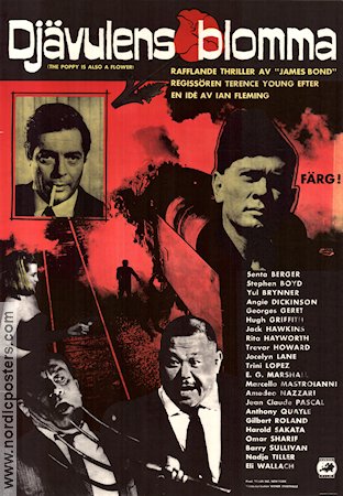 Djävulens blomma 1966 poster Marcello Mastroianni Rita Hayworth Senta Berger Terence Young Text: Ian Fleming Agenter