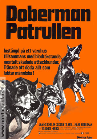 Dobermanpatrullen 1973 poster James Brolin Susan Clark Earl Holliman Frank De Felitta Hundar