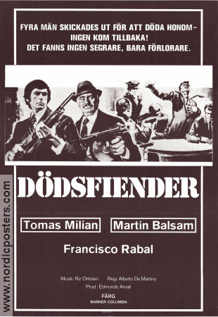 Dödsfiender 1973 poster Tomas Milian Martin Balsam Francisco Rabal Alberto De Martino Maffia