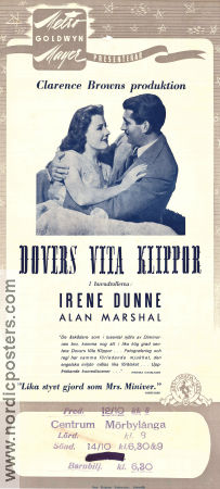 Dovers vita klippor 1944 poster Irene Dunne Alan Marshal Roddy McDowall Clarence Brown Romantik