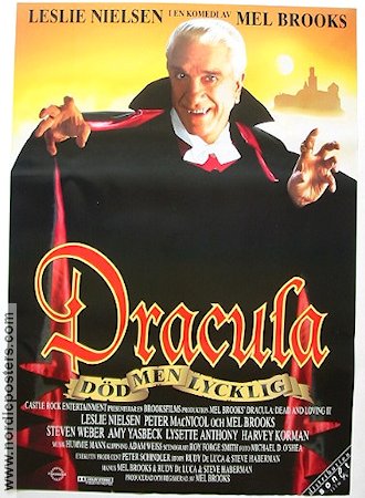 Dracula död men lycklig 1994 poster Leslie Nielsen Peter MacNicol Mel Brooks
