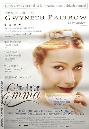 Emma 1996 poster Gwyneth Paltrow Toni Collette Greta Scacchi James Cosmo Douglas McGrath Text: Jane Austen