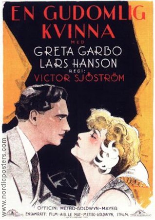 En gudomlig kvinna 1928 poster Greta Garbo Lars Hanson Victor Sjöström Eric Rohman art