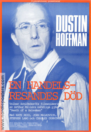 En handelsresandes död 1985 poster Dustin Hoffman John Malkovich Kate Reid Volker Schlöndorff Text: Arthur Miller Från TV