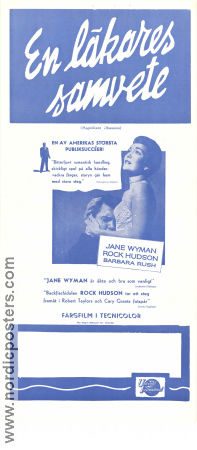 En läkares samvete 1954 poster Jane Wyman Rock Hudson Agnes Moorehead Douglas Sirk