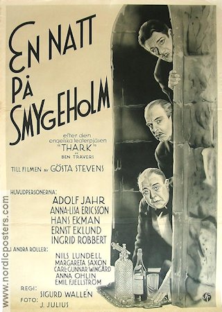 En natt på Smygeholm 1933 poster Ernst Eklund Adolf Jahr Hasse Ekman Annalisa Ericson Ingrid Robbert