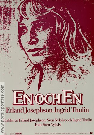 En och en 1977 poster Erland Josephson Ingrid Thulin Björn Gustafson Sven Nykvist Filmbolag: Sandrews