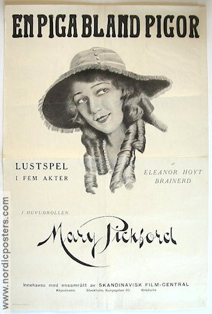En piga bland pigor 1918 poster Mary Pickford