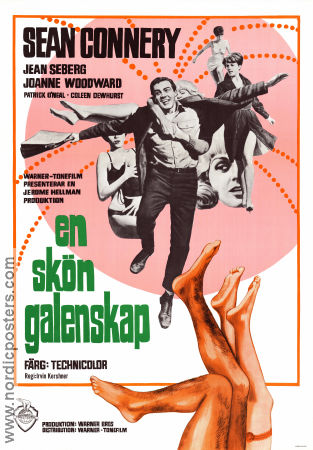 En skön galenskap 1966 poster Sean Connery Joanne Woodward Jean Seberg Irvin Kershner